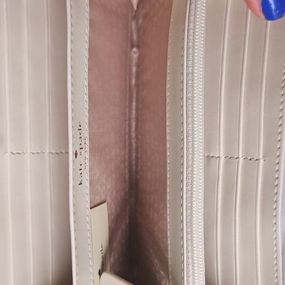 Kate Spade Neda Metallic Silver Perforated Wallet - Picture 5 of 7